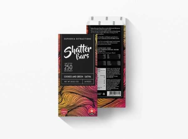 Euphoria Extractions – 500mg Shatter Bar – Milk Chocolate (Sativa) | Herbal Dispatch Canada