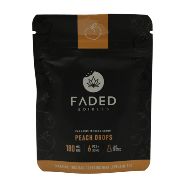 Faded Edibles – Peach Drops – 180mg | Herbal Dispatch Canada