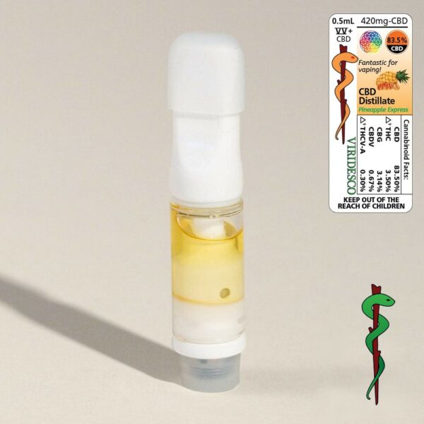 Viridesco – CBD Vape Cart – Pineapple Express 0.5ml | Herbal Dispatch Canada