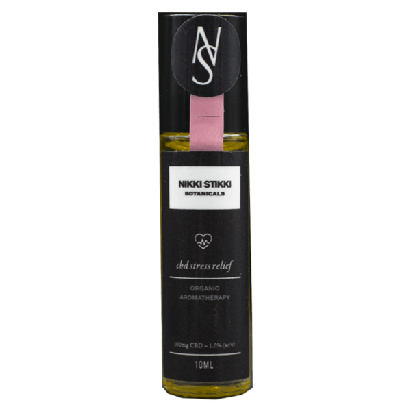 Nikki Stikki Botanicals – Organic Aromatherapy – CBD Stress Relief Roller 100mg CBD | Herbal Dispatch Canada