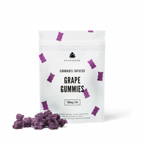 Buudabomb – Grape Gummies 100mg THC | Herbal Dispatch Canada