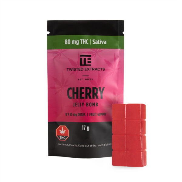 Twisted Extracts – Cherry Jelly Bomb – Sativa – 80mg THC | Herbal Dispatch Canada