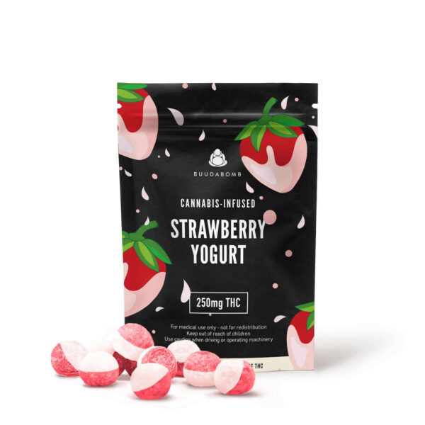 Buudabomb – Strawberry Yogurt Explosion – 250mg THC | Herbal Dispatch Canada