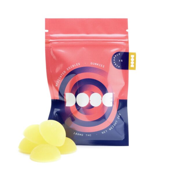 Dose Edibles Gummies – Pineapple | Herbal Dispatch Canada