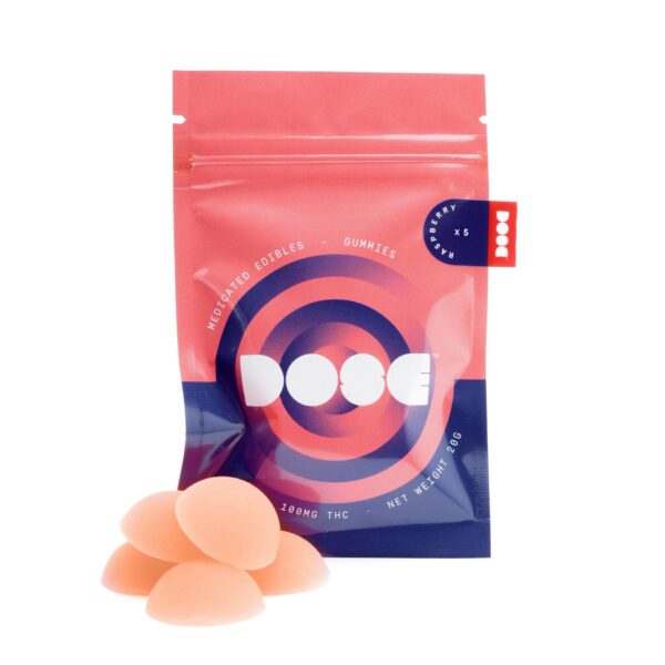 Dose Edibles Gummies – Raspberry | Herbal Dispatch Canada