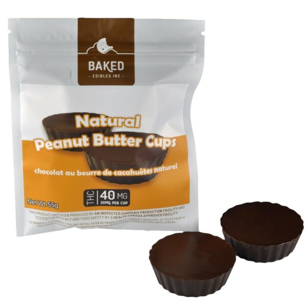 Baked Edibles – Chocolate Mini Peanut Butter Cups 40mg THC | Herbal Dispatch Canada