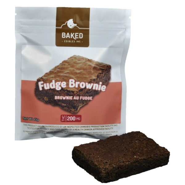 Baked Edibles – Fudge Brownie 200mg THC | Herbal Dispatch Canada