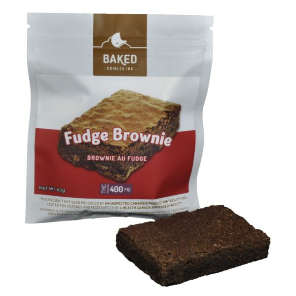 Baked Edibles – Fudge Brownie 400mg THC | Herbal Dispatch Canada