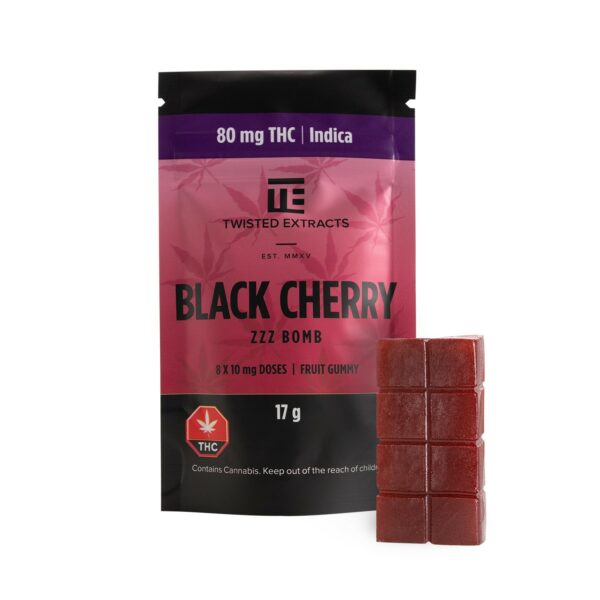 Twisted Extracts – Black Cherry – Zzz Bombs – 80mg THC | Herbal Dispatch Canada