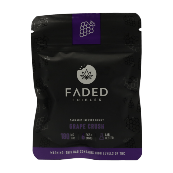 Faded Edibles – Grape Crush – 180mg | Herbal Dispatch Canada