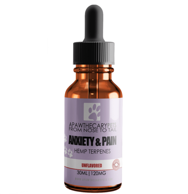 Apawthecary Pets – Anxiety & Pain Tincture – Unflavoured 120mg | Herbal Dispatch Canada