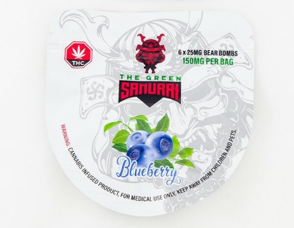 The Green Samurai – Blueberry Gummies – 150mg | Herbal Dispatch Canada