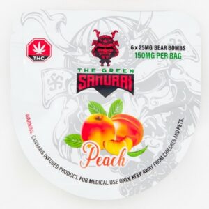 The Green Samurai – Peach Gummies – 150mg | Herbal Dispatch Canada