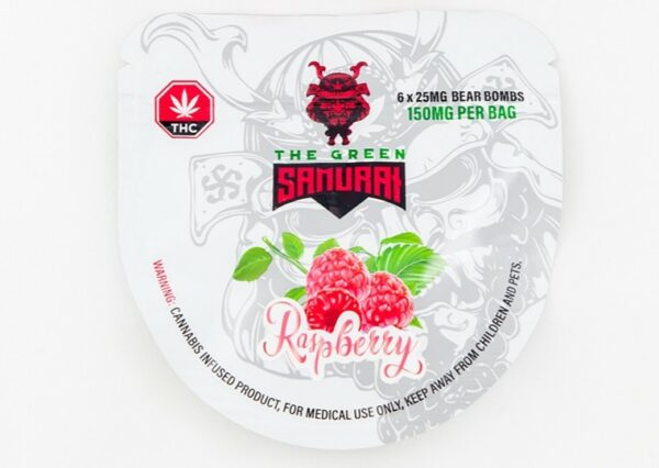 The Green Samurai – Raspberry Gummies – 150mg | Herbal Dispatch Canada