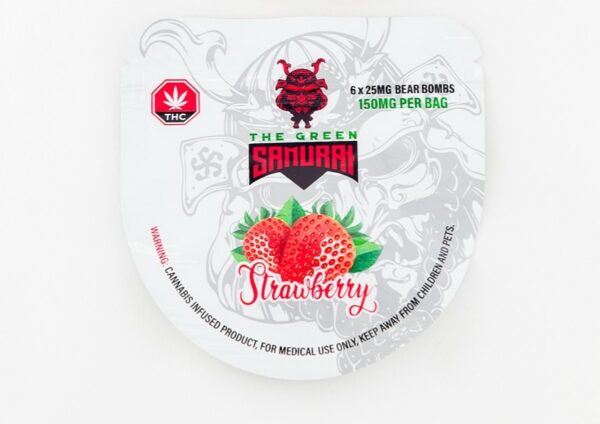 The Green Samurai – Strawberry Gummies – 150mg | Herbal Dispatch Canada