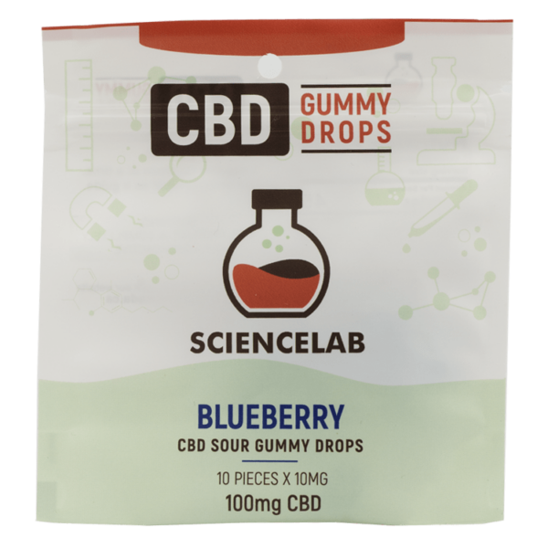 Sciencelab – CBD Sour Gummy Drops – Blueberry 100mg CBD | Herbal Dispatch Canada