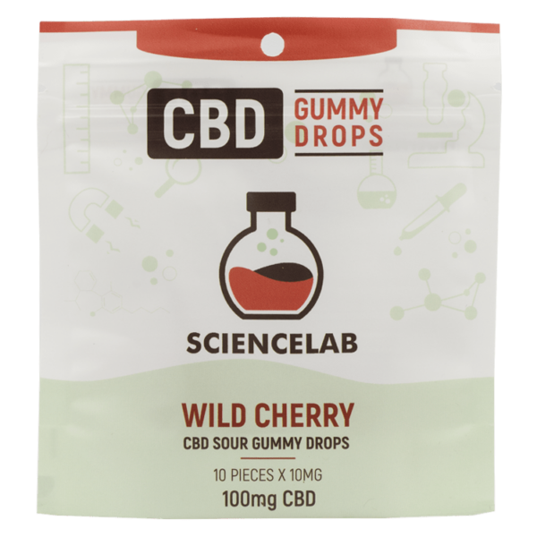 Sciencelab – CBD Sour Gummy Drops – Wild Cherry 100mg CBD | Herbal Dispatch Canada