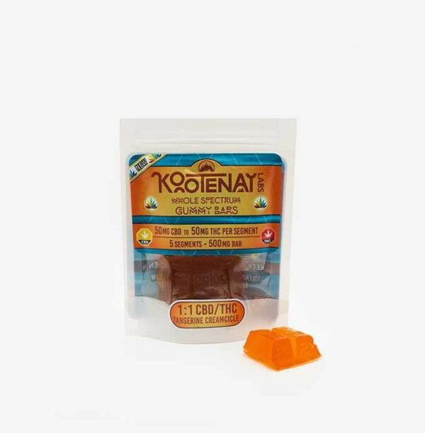 Kootenay Labs – 1:1 Tangerine Creamsicle Gummy – (500mg total) | Herbal Dispatch Canada