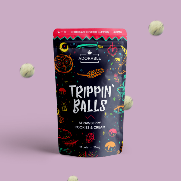 Adorable – Trippin’ Balls – Strawberry Cookies & Cream – 300mg | Herbal Dispatch Canada