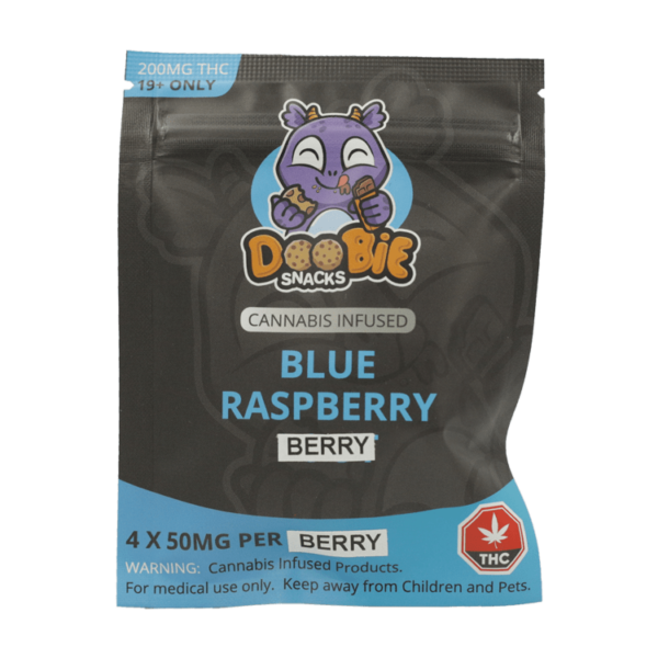 Doobie Snacks – Blue Raspberry – 200mg THC | Herbal Dispatch Canada