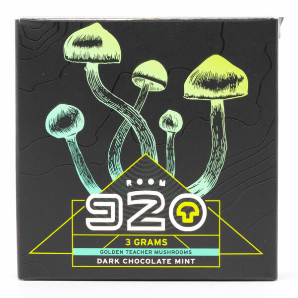 Room 920 – Mushroom Chocolate Bar – Dark Chocolate Mint – 3 grams | Herbal Dispatch Canada