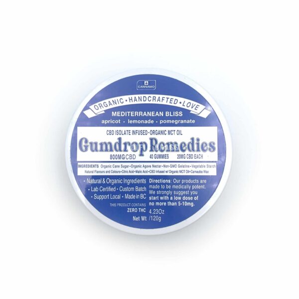 Gumdrop Remedies – Mediterranean Bliss Gummies – 800mg CBD | Herbal Dispatch Canada