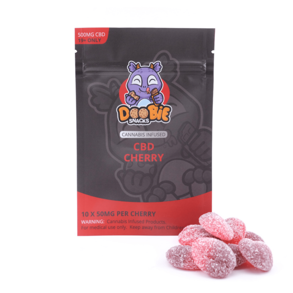 Doobie Snacks – CBD Cherry Gummies – 500mg CBD | Herbal Dispatch Canada