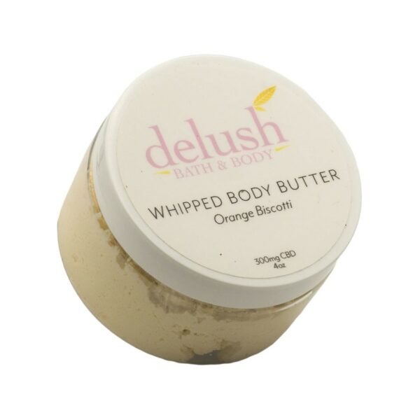 Delush Bath and Body – Whipped Body Butter – Orange Dreamsicle 300mg CBD | Herbal Dispatch Canada