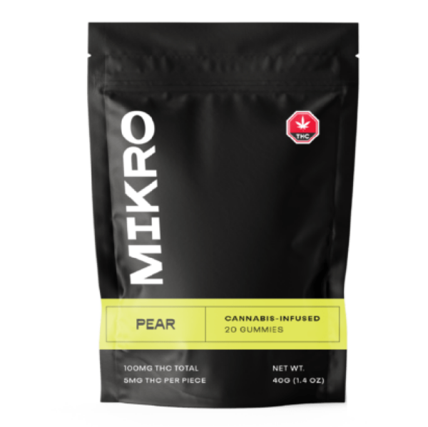 Mikro – THC Gummies – 100mg THC – Pear | Herbal Dispatch Canada