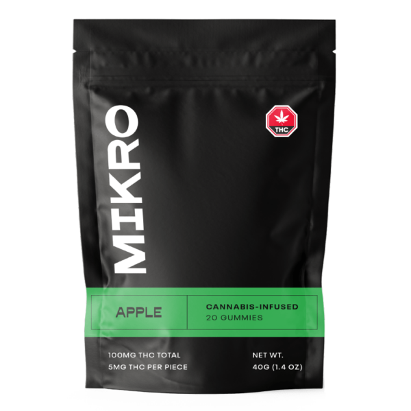 Mikro – THC Gummies – 100mg THC – Apple | Herbal Dispatch Canada