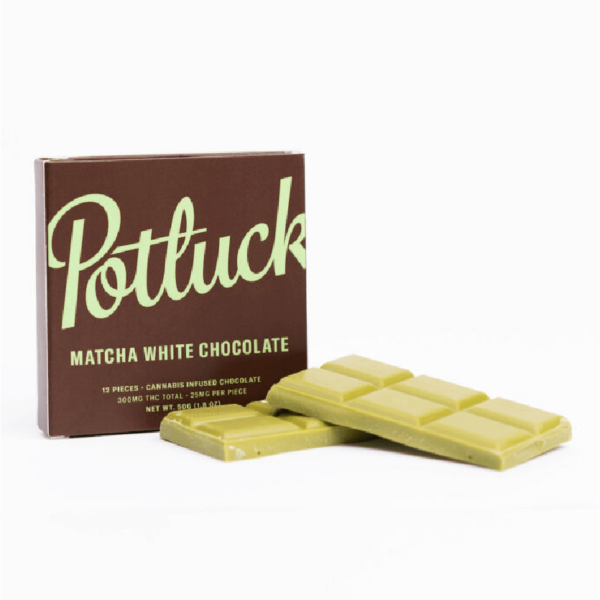 Potluck – Infused Chocolate – Matcha White Chocolate – 300mg THC | Herbal Dispatch Canada