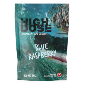 High Dose – cannabis Infused Gummies – Blue Raspberry – 1000mg/1500mg | Herbal Dispatch Canada