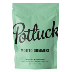 Potluck Extracts – Mojito Gummies (1:1) – 100mg THC / 100mg CBD | Herbal Dispatch Canada