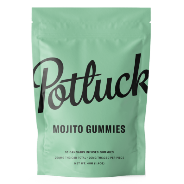 Potluck Extracts – Mojito Gummies (1:1) – 100mg THC / 100mg CBD | Herbal Dispatch Canada