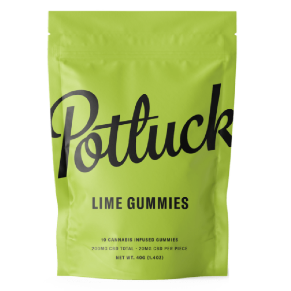 Potluck Extracts – Lime Gummies (CBD) – 200mg | Herbal Dispatch Canada