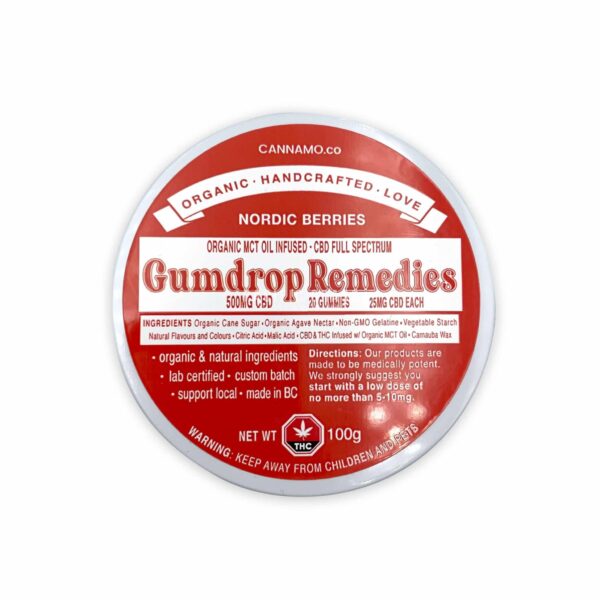 Gumdrop Remedies – Nordic Berries – 500mg CBD | Herbal Dispatch Canada