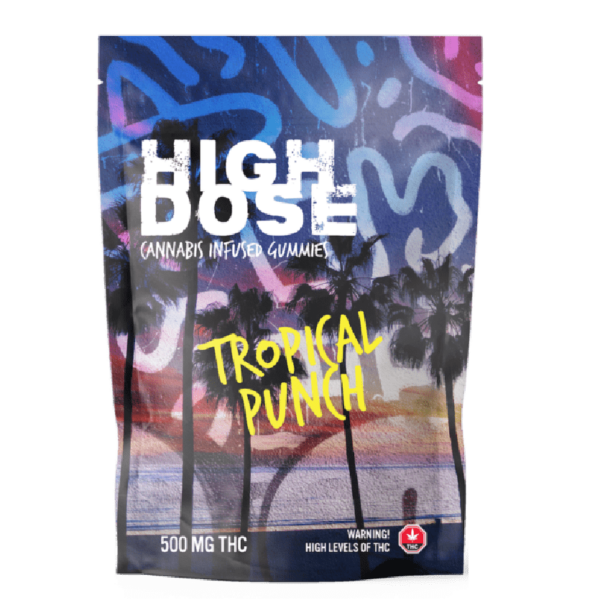 High Dose – cannabis Infused Gummies – Tropical Punch – 500mg/1000mg | Herbal Dispatch Canada