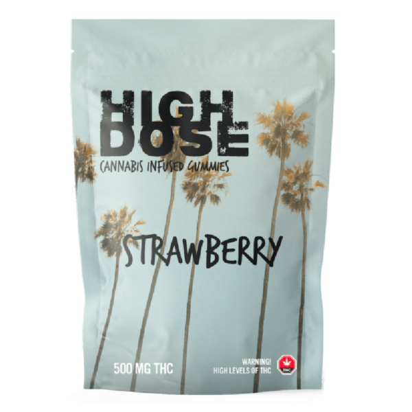 High Dose – cannabis Infused Gummies – Strawberry – 500mg/1000mg | Herbal Dispatch Canada