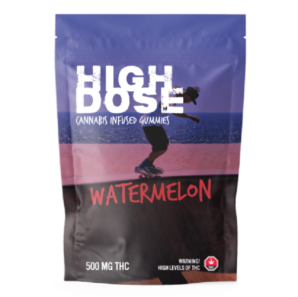 High Dose – cannabis Infused Gummies – Watermelon – 500mg/1000mg | Herbal Dispatch Canada