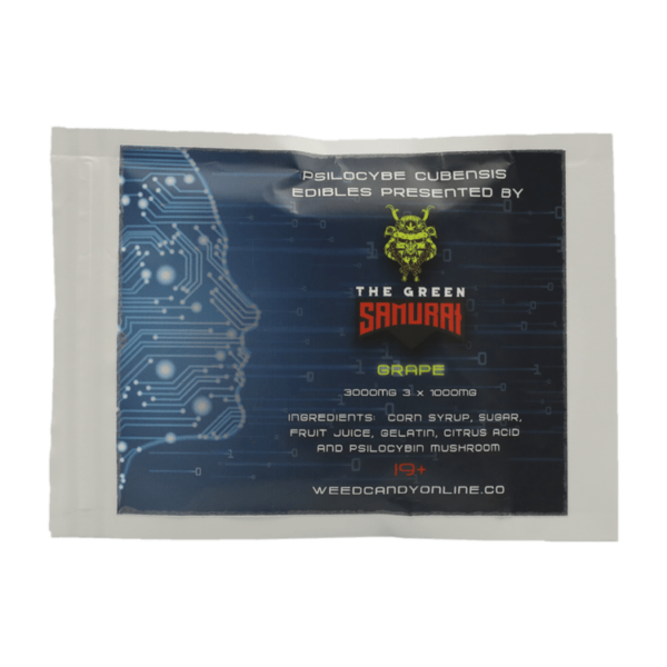 The Green Samurai – Shroom Gummies – Grape – 3g | Herbal Dispatch Canada