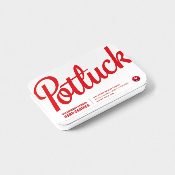 Potluck – Hard Candy – Strawberry Banana- 300mg THC | Herbal Dispatch Canada