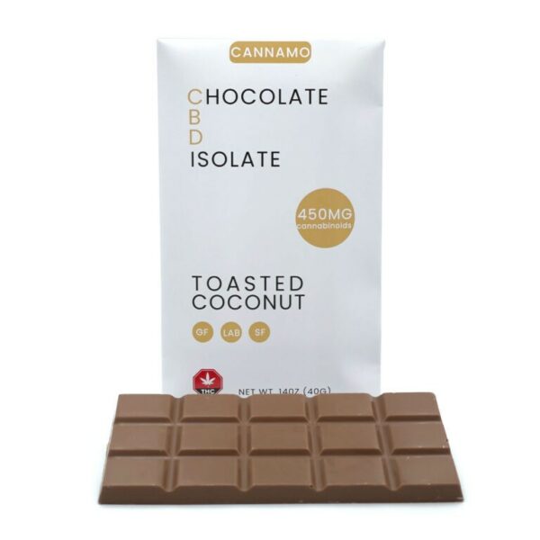 Cannamo – CBD Chocolate Isolate – 450mg – Toasted Coconut | Herbal Dispatch Canada